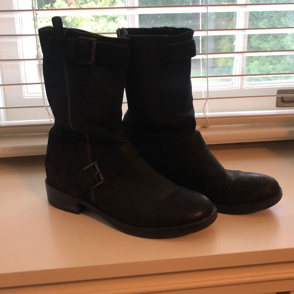 EILEEN FISHER MOTO BOOTS!